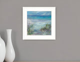 Blue Horizons 2 White Framed Print Wall Art - Homeroots