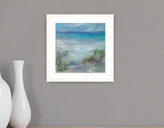 Blue Horizons 2 White Framed Print Wall Art - Homeroots