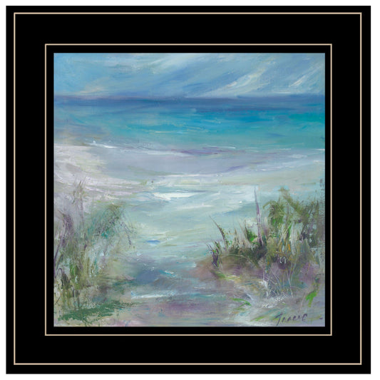 Blue Horizons 3 Black Framed Print Wall Art - Homeroots