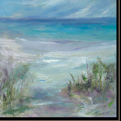 Blue Horizons 3 Black Framed Print Wall Art - Homeroots