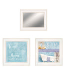Set Of Three Wash 1 White Framed Print Bathroom Wall Art - Homeroots