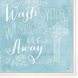 Set Of Three Wash 1 White Framed Print Bathroom Wall Art - Homeroots
