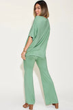 Basic Bae Full Size Bamboo Drop Shoulder T-Shirt and Flare Pants Set - ShopBasicbae - Flyclothing LLC