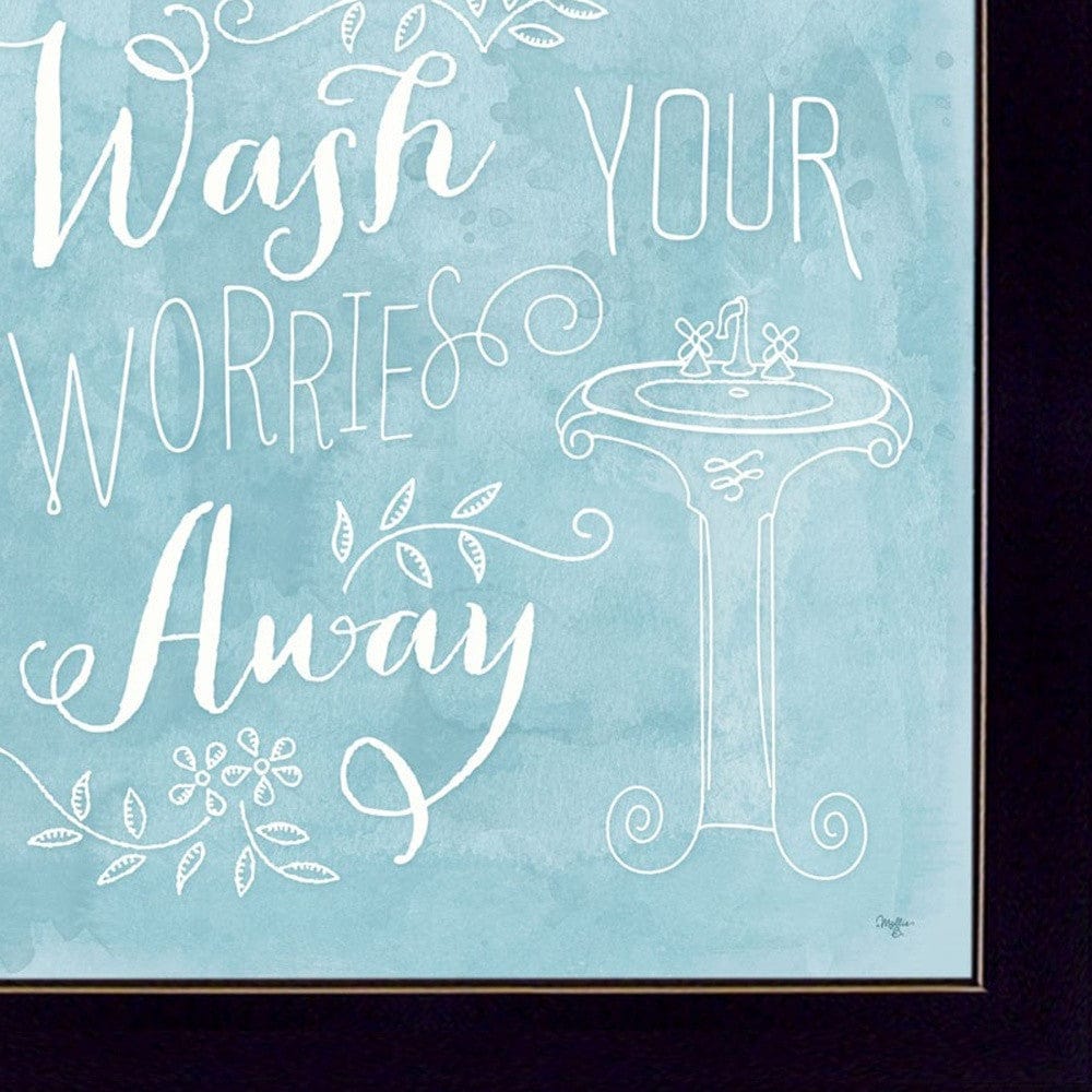 Set Of Three Wash 5 Black Framed Print Bathroom Wall Art - Homeroots