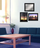 Set Of Three Passion and Teamwork Black Framed Wall Art With Mirror - Homeroots