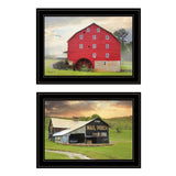 Set Of Two Mail Pouch Barn and Mill 2 Black Framed Print Wall Art - Homeroots