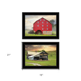 Set Of Two Mail Pouch Barn and Mill 2 Black Framed Print Wall Art - Homeroots - Flyclothing LLC