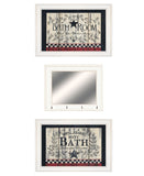 Set Of Three Hot Bath 15 White Framed Print Bathroom Wall Art - Homeroots