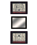 Set Of Three Hot Bath 14 Black Framed Print Bathroom Wall Art - Homeroots