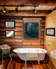 Set Of Three Hot Bath 14 Black Framed Print Bathroom Wall Art