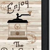 Set Of Three Enjoy Tea Time 6 Black Framed Print Kitchen Wall Art - Homeroots