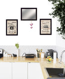 Set Of Three Friendship Journey 8 Black Framed Print Kitchen Wall Art - Homeroots
