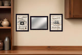 Set Of Three Friendship Journey 8 Black Framed Print Kitchen Wall Art - Homeroots