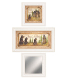 Set Of Three Nature Bath 4 White Framed Print Bathroom Wall Art - Homeroots