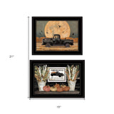 Set Of Two Harvest Moon 2 Black Framed Print Kitchen Wall Art - Homeroots - Flyclothing LLC