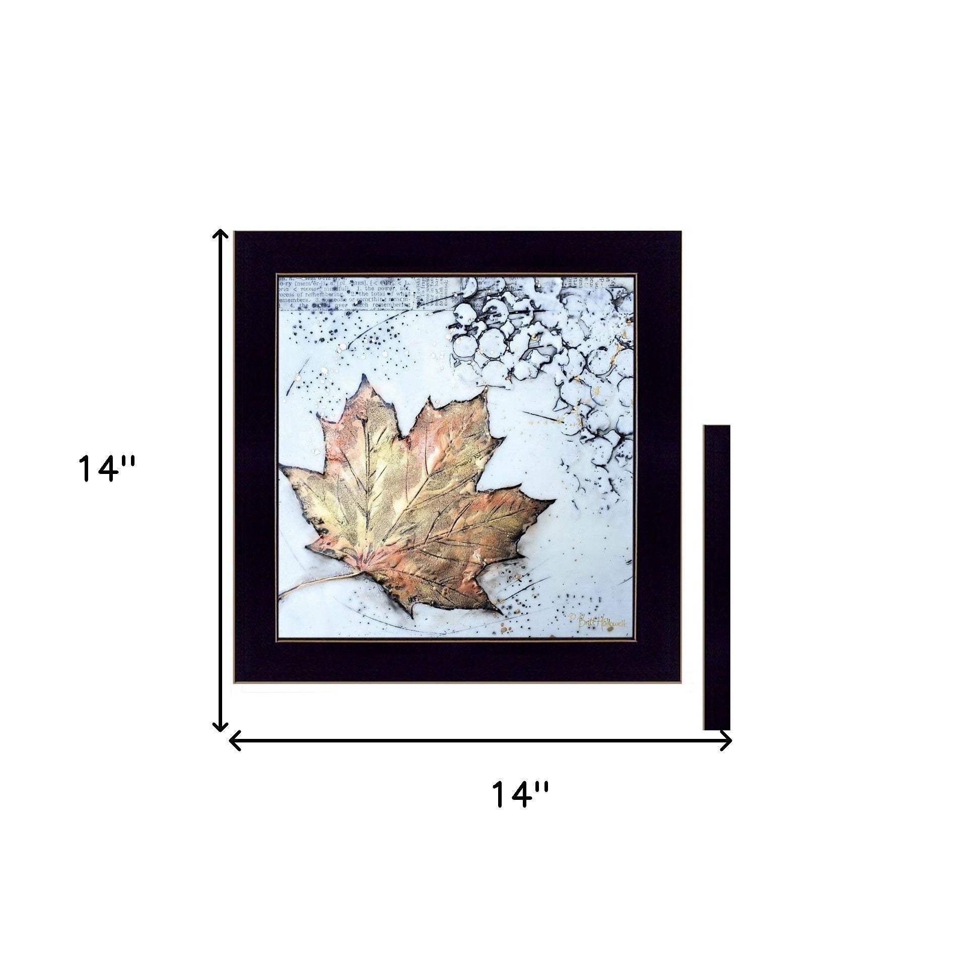 Set Of Two Channeling Fall Leaves I and III 3 Black Framed Print Wall Art - Homeroots - Flyclothing LLC
