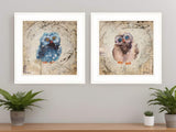 Set Of Two Wonder Years Owls 1 White Framed Print Wall Art - Homeroots - Flyclothing LLC