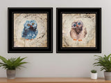 Set Of Two Wonder Years Owls Black Framed Print Wall Art - Homeroots - Flyclothing LLC