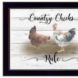 Set Of Two Country Living Black Framed Print Wall Art - Homeroots - Flyclothing LLC