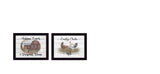 Set Of Two Country Living Black Framed Print Wall Art - Homeroots