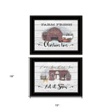 Set Of Two Farm Christmas 2 Black Framed Print Wall Art - Homeroots - Flyclothing LLC