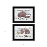 Set Of Two Farm Christmas 2 Black Framed Print Wall Art - Homeroots - Flyclothing LLC