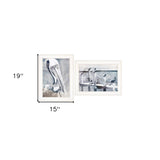 Set Of Two Pelican Party White Framed Coastal Wall Art - Homeroots - Flyclothing LLC