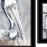 Set Of Two Pelican Party Black Framed Coastal Wall Art - Homeroots