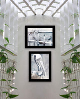 Set Of Two Pelican Party Black Framed Coastal Wall Art - Homeroots - Flyclothing LLC