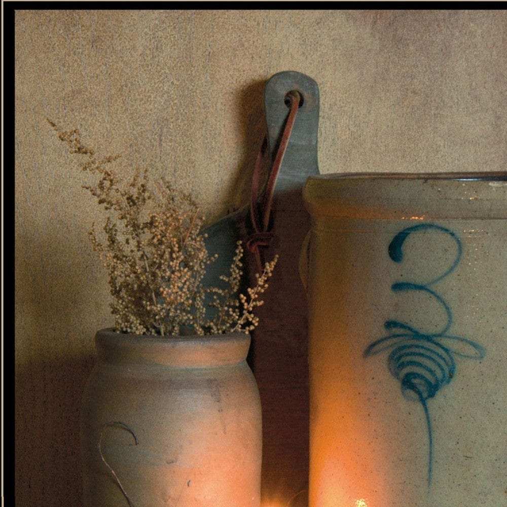 Set Of Two Country Candlelight Black Framed Print Wall Art - Homeroots - Flyclothing LLC