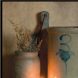 Set Of Two Country Candlelight Black Framed Print Wall Art - Homeroots