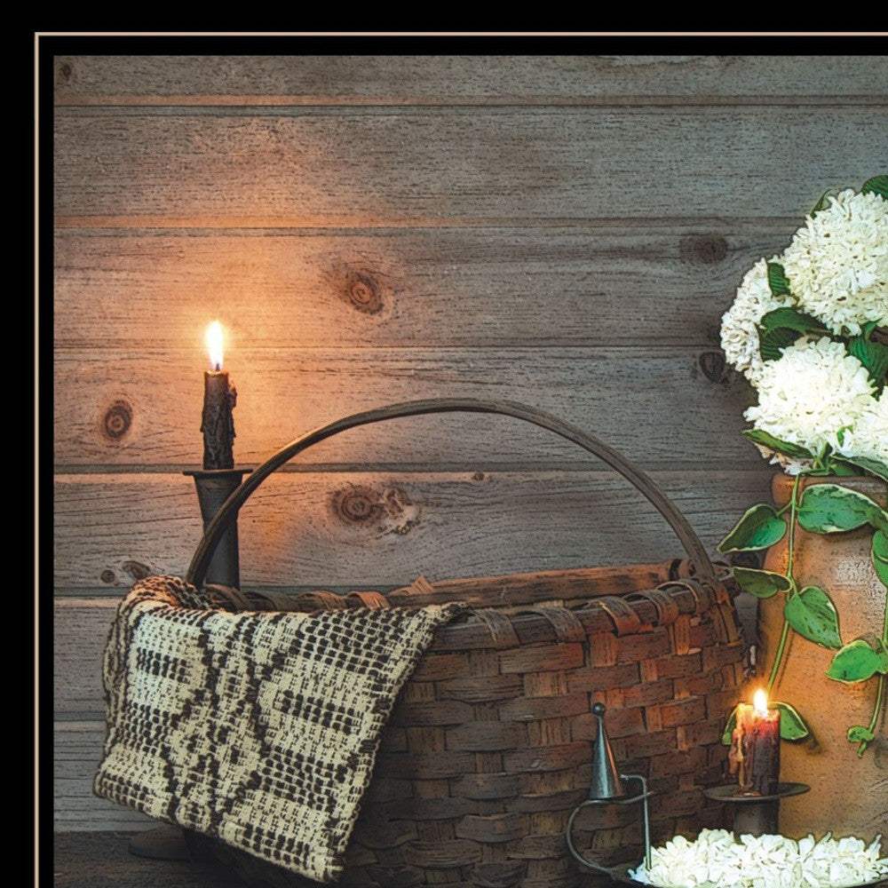Set Of Two Baskets and Flowers Black Framed Print Wall Art - Homeroots - Flyclothing LLC