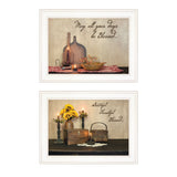 Set Of Two Twice Blessed 1 White Framed Print Wall Art - Homeroots