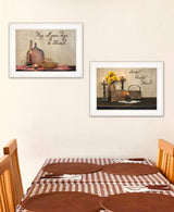 Set Of Two Twice Blessed 1 White Framed Print Wall Art - Homeroots - Flyclothing LLC