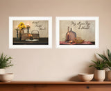 Set Of Two Twice Blessed 1 White Framed Print Wall Art - Homeroots