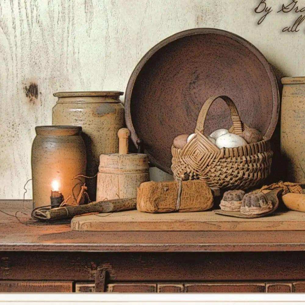 Set Of Two By Grace 1 White Framed Print Kitchen Wall Art - Homeroots - Flyclothing LLC