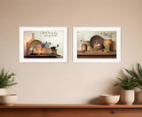 Set Of Two By Grace 1 White Framed Print Kitchen Wall Art - Homeroots