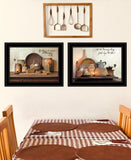 Set Of Two By Grace 2 Black Framed Print Kitchen Wall Art - Homeroots