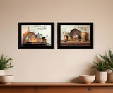 Set Of Two By Grace 2 Black Framed Print Kitchen Wall Art - Homeroots