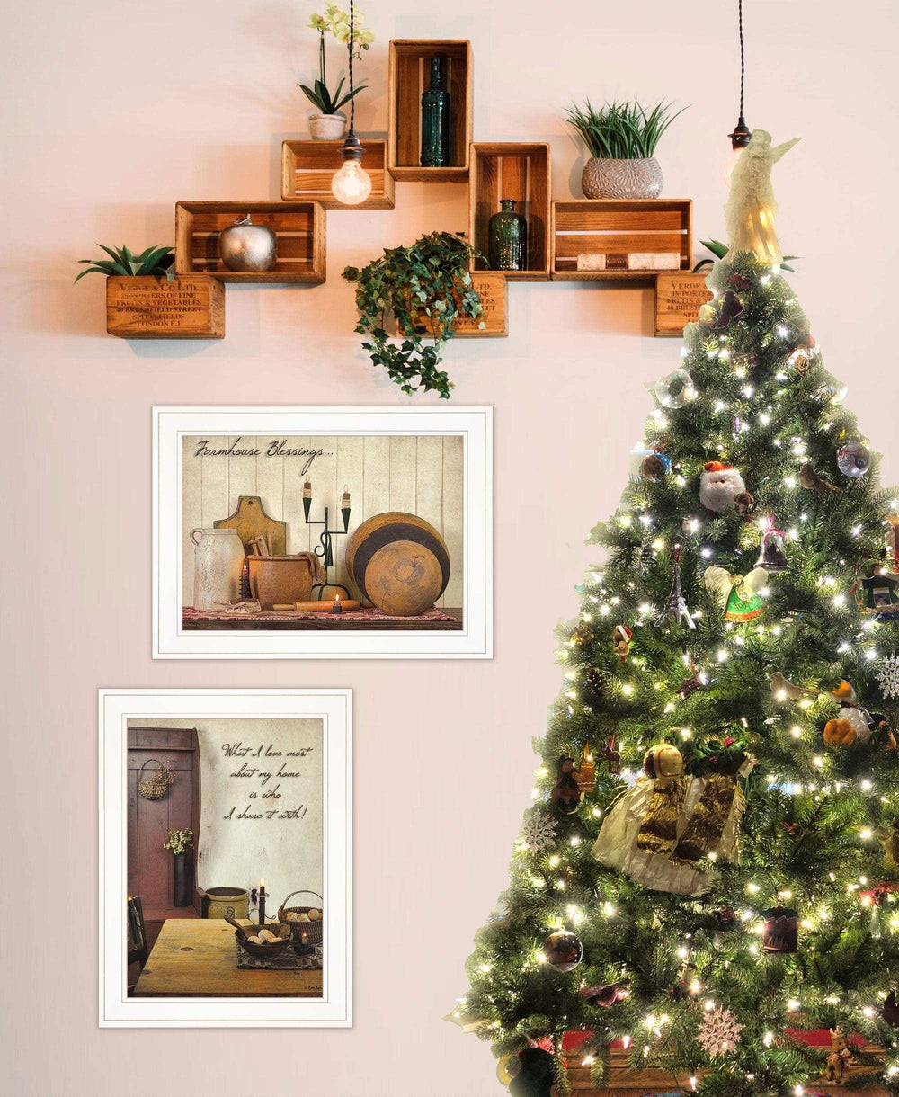 Set Of Two What I Love Most 1 White Framed Print Kitchen Wall Art - Homeroots - Flyclothing LLC