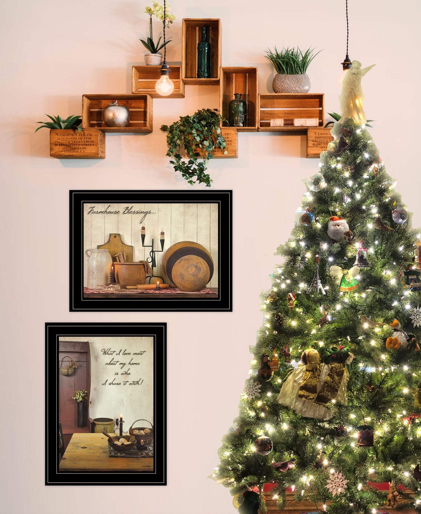Set Of Two What I Love Most 2 Black Framed Print Kitchen Wall Art - Homeroots - Flyclothing LLC
