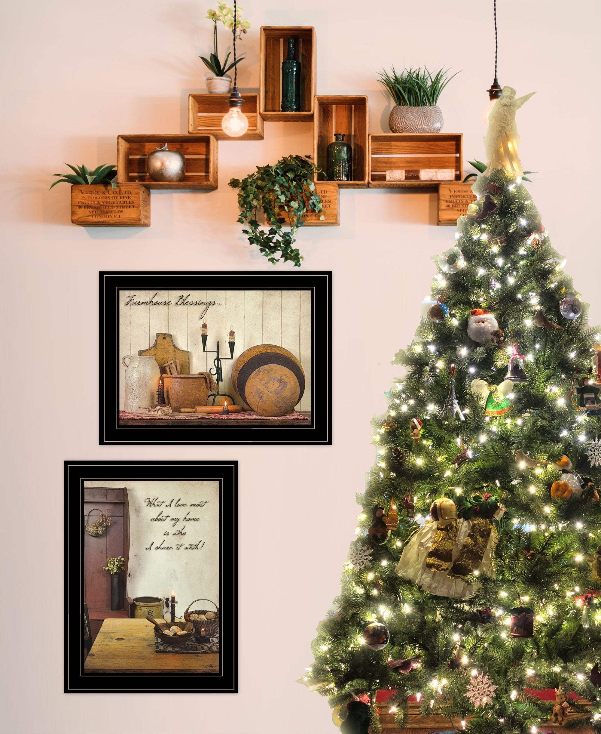 Set Of Two What I Love Most 2 Black Framed Print Kitchen Wall Art - Homeroots - Flyclothing LLC
