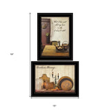 Set Of Two What I Love Most 2 Black Framed Print Kitchen Wall Art - Homeroots - Flyclothing LLC