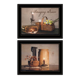 Set Of Two Amazing Grace 6 Black Framed Print Kitchen Wall Art - Homeroots