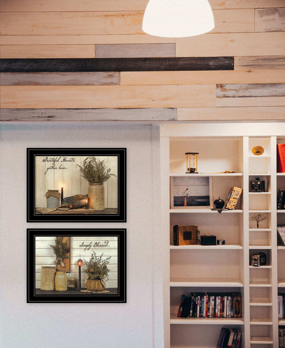 Set Of Two Blessed Gathering 2 Black Framed Print Kitchen Wall Art - Homeroots - Flyclothing LLC