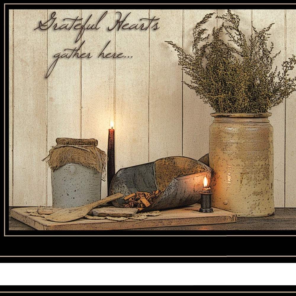 Set Of Two Blessed Gathering 2 Black Framed Print Kitchen Wall Art - Homeroots - Flyclothing LLC
