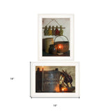 Set Of Two Let Your Light Shine 1 White Framed Print Wall Art - Homeroots - Flyclothing LLC