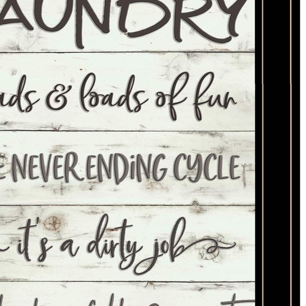 Set Of Two Loads of Fun 2 Black Framed Print Bathroom Wall Art - Homeroots - Flyclothing LLC