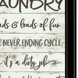 Set Of Two Loads of Fun 2 Black Framed Print Bathroom Wall Art - Homeroots