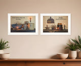 Set Of Two Family Forever White Framed Print Wall Art - Homeroots